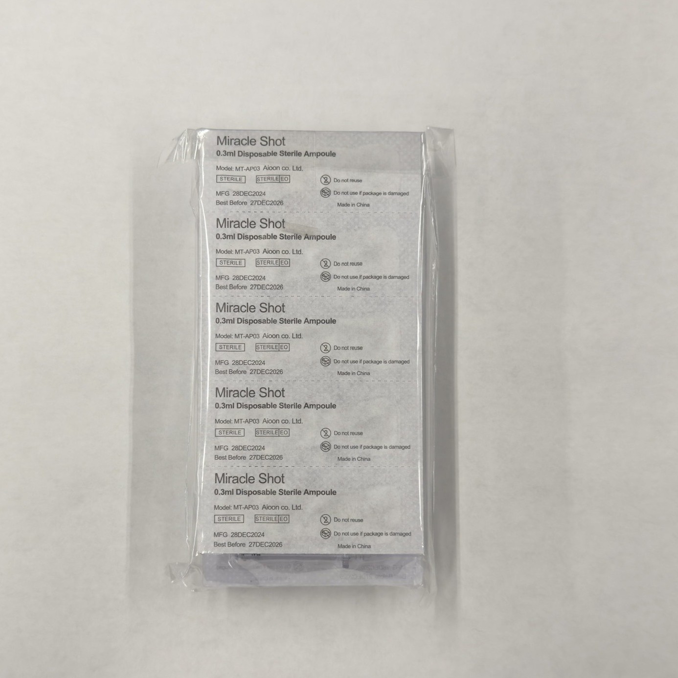 ミラクルショット用シリンジ(0.3ml)10本セット